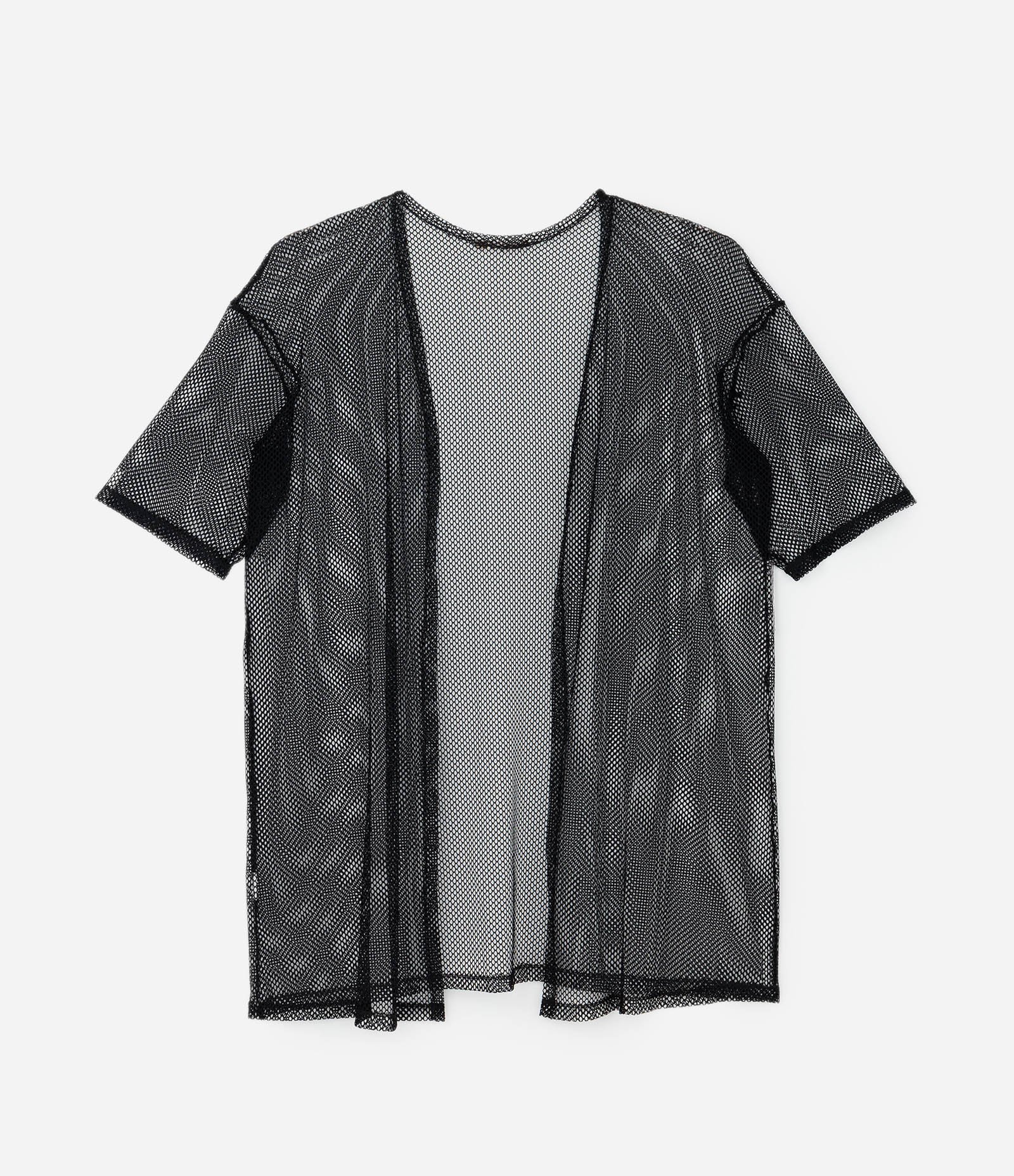 Kimono Alongado em Arrastão Curve & Plus Size Preto 6