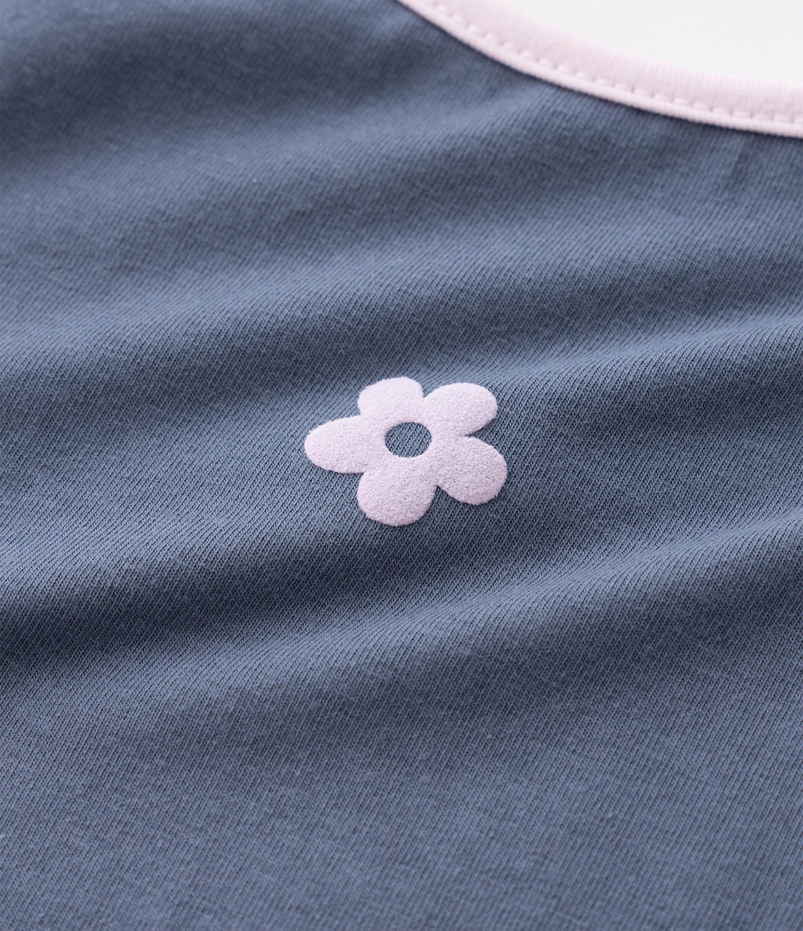 Regata Infantil com Estampa Florzinha no Peito – Tam 1 a 5/6 Anos Cinza Chumbo 3