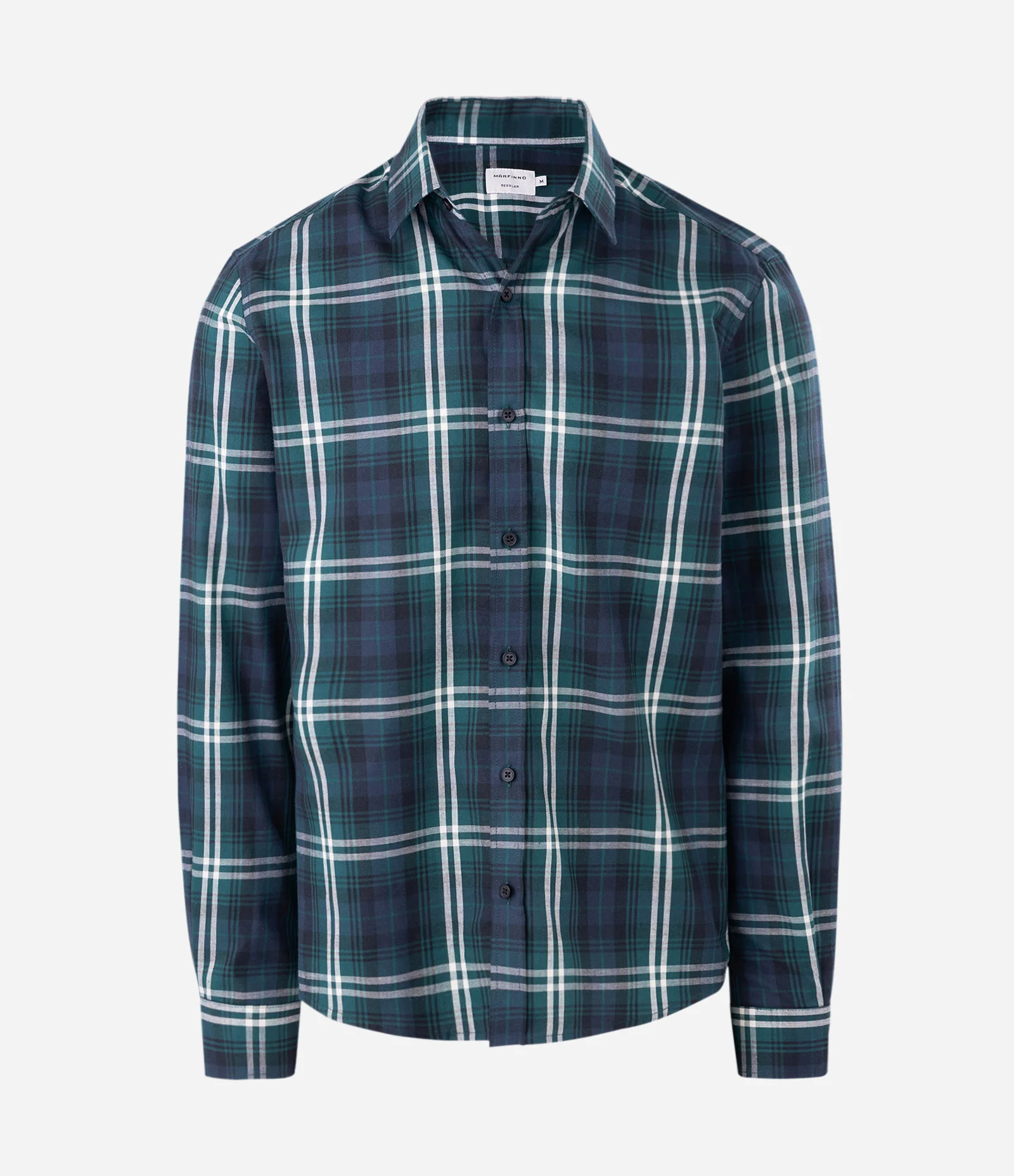 Camisa Manga Longa em Flanela e Estampa Xadrez Verde 1