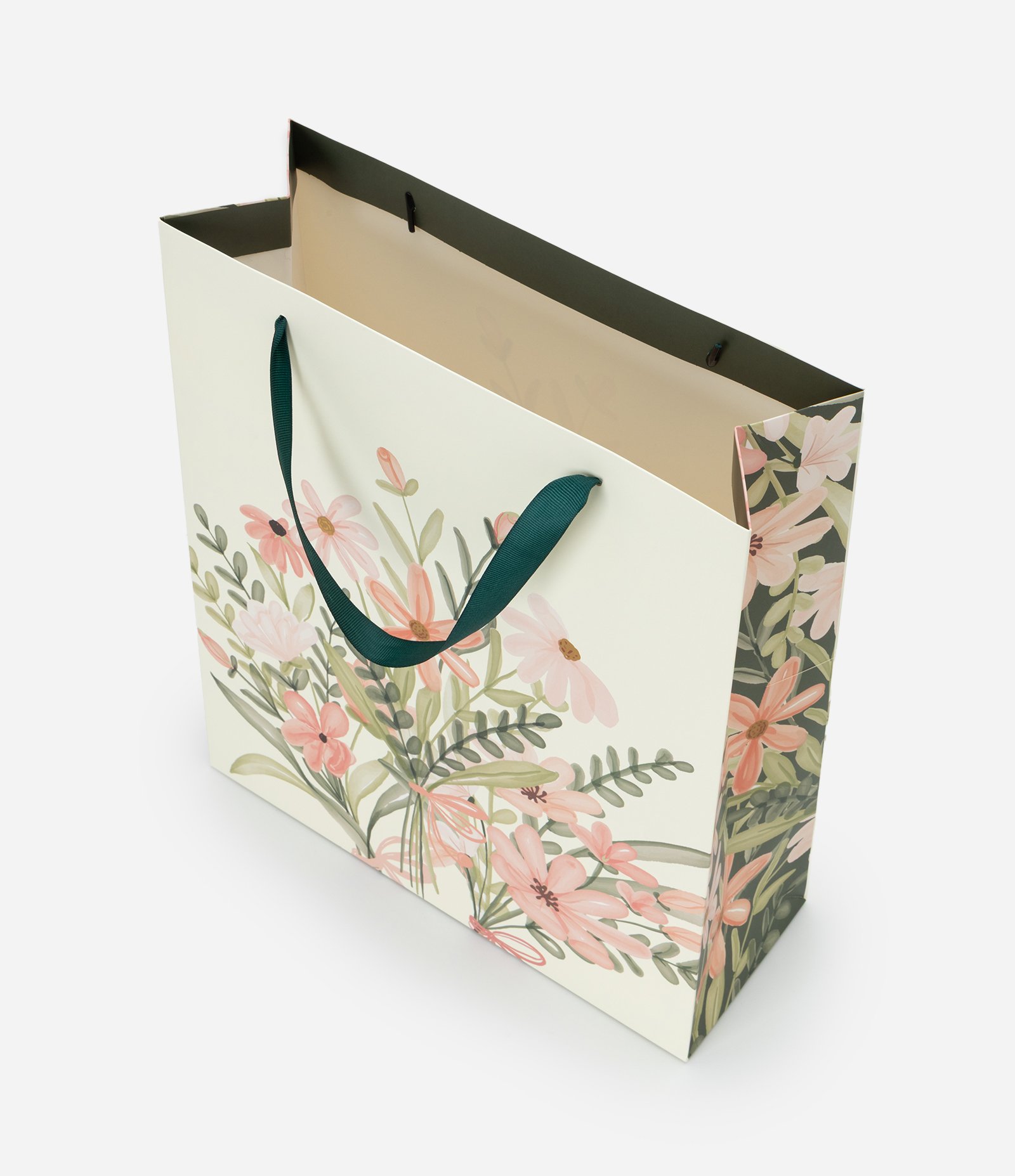 Embalagem de Presente Média com Estampa Floral e Cartõezinhos Multicores 3