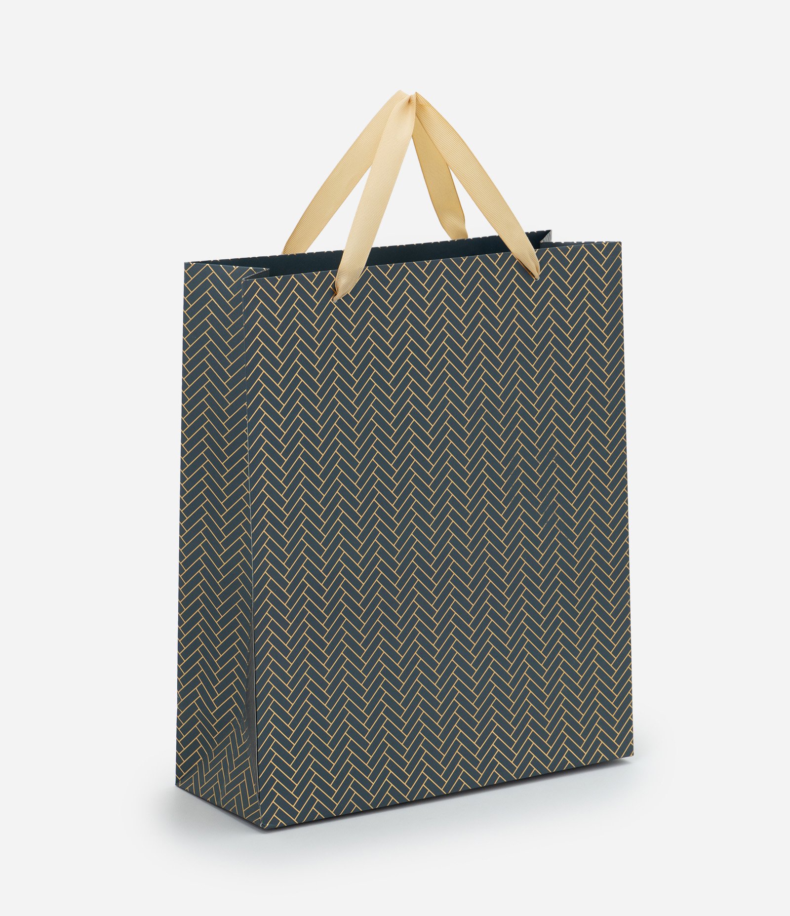 Embalagem de Presente Média com Estampa Geométrica Azul 1