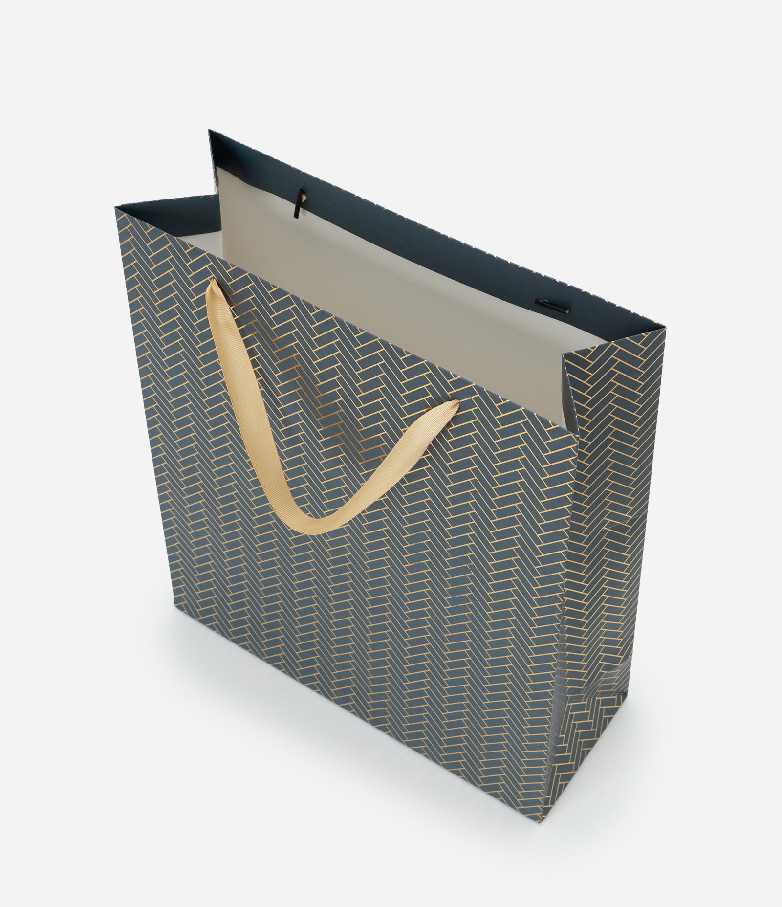 Embalagem de Presente Média com Estampa Geométrica Azul 2