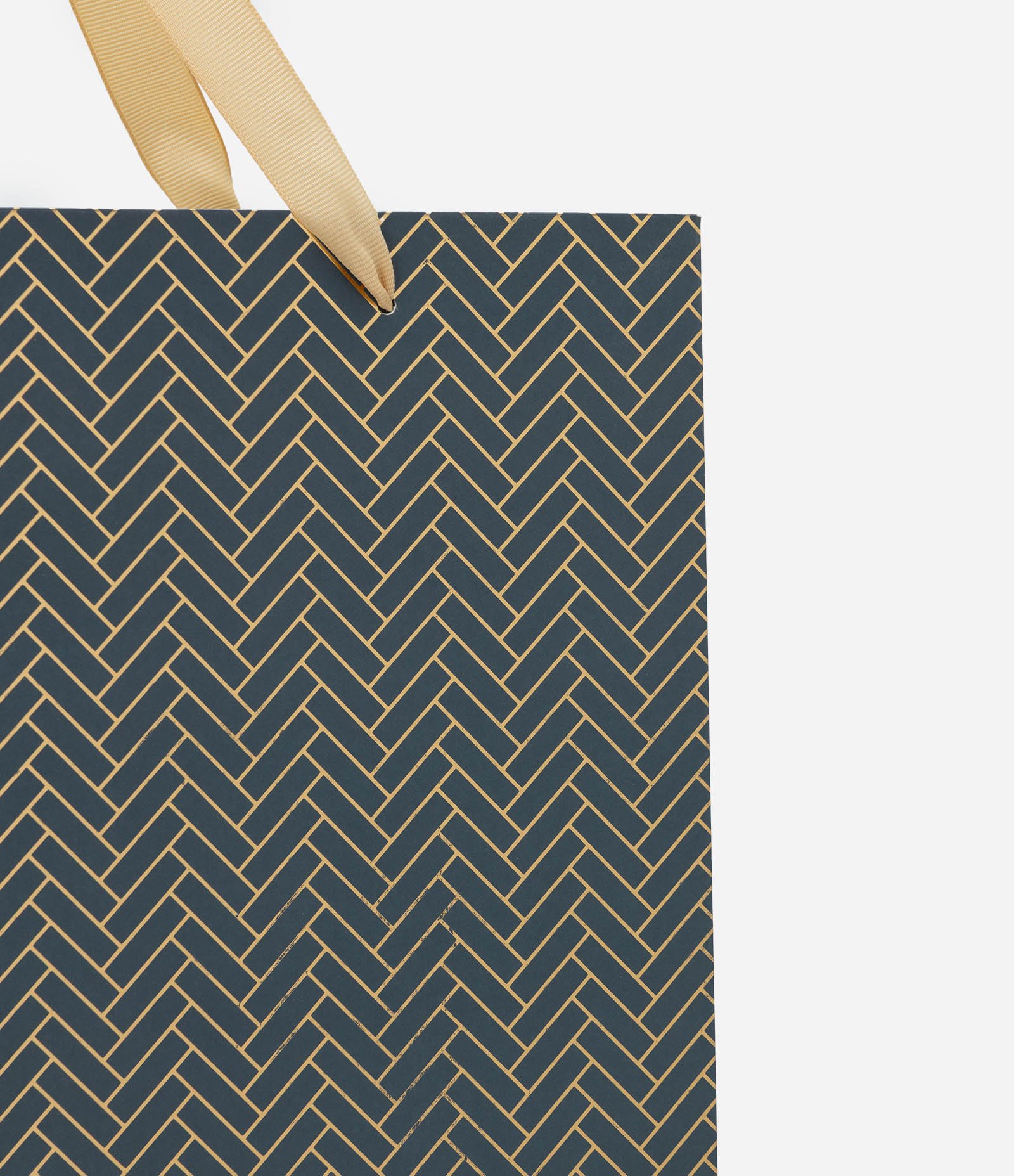 Embalagem de Presente Média com Estampa Geométrica Azul 3