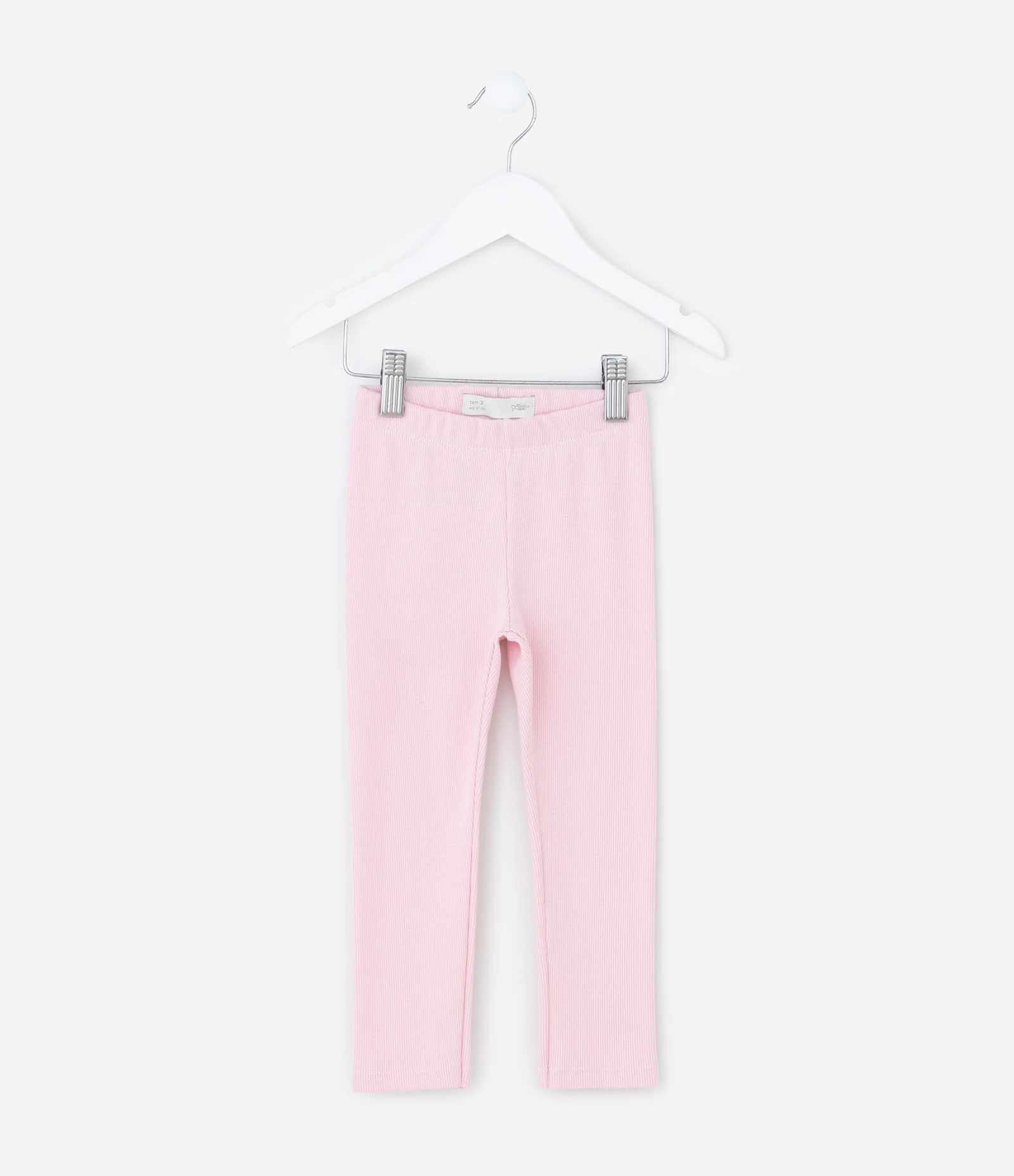 Calça Legging Infantil Canelada em Ribana – Tam 1 A 5/6 Anos Rosa 1