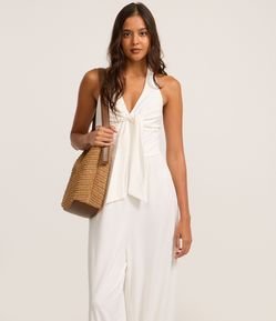 Macacão Aladim em Piquet com Nó no Busto