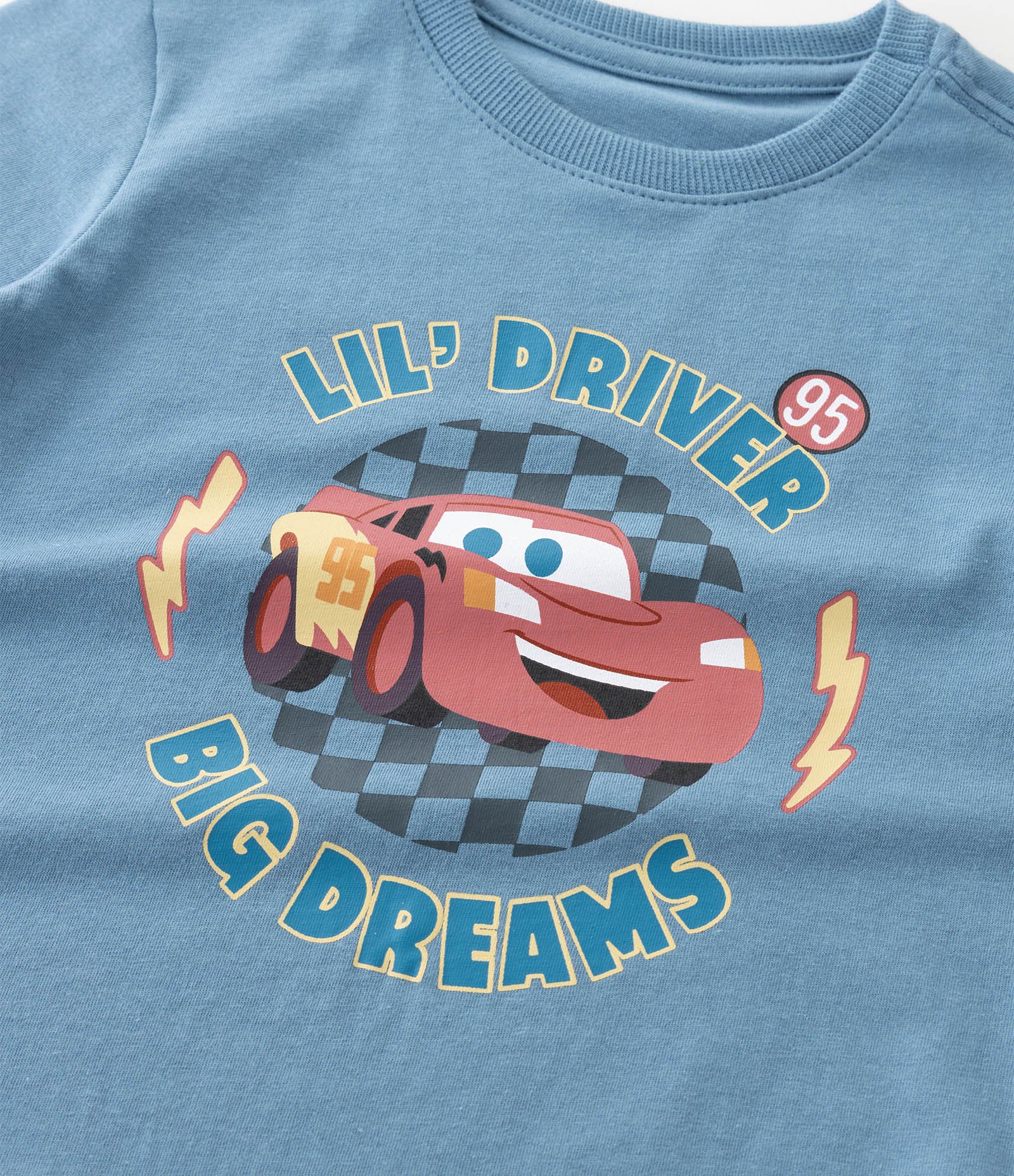 Camiseta Infantil em Algodão Estampa Carros - Tam 1 a 6 Anos Azul 4