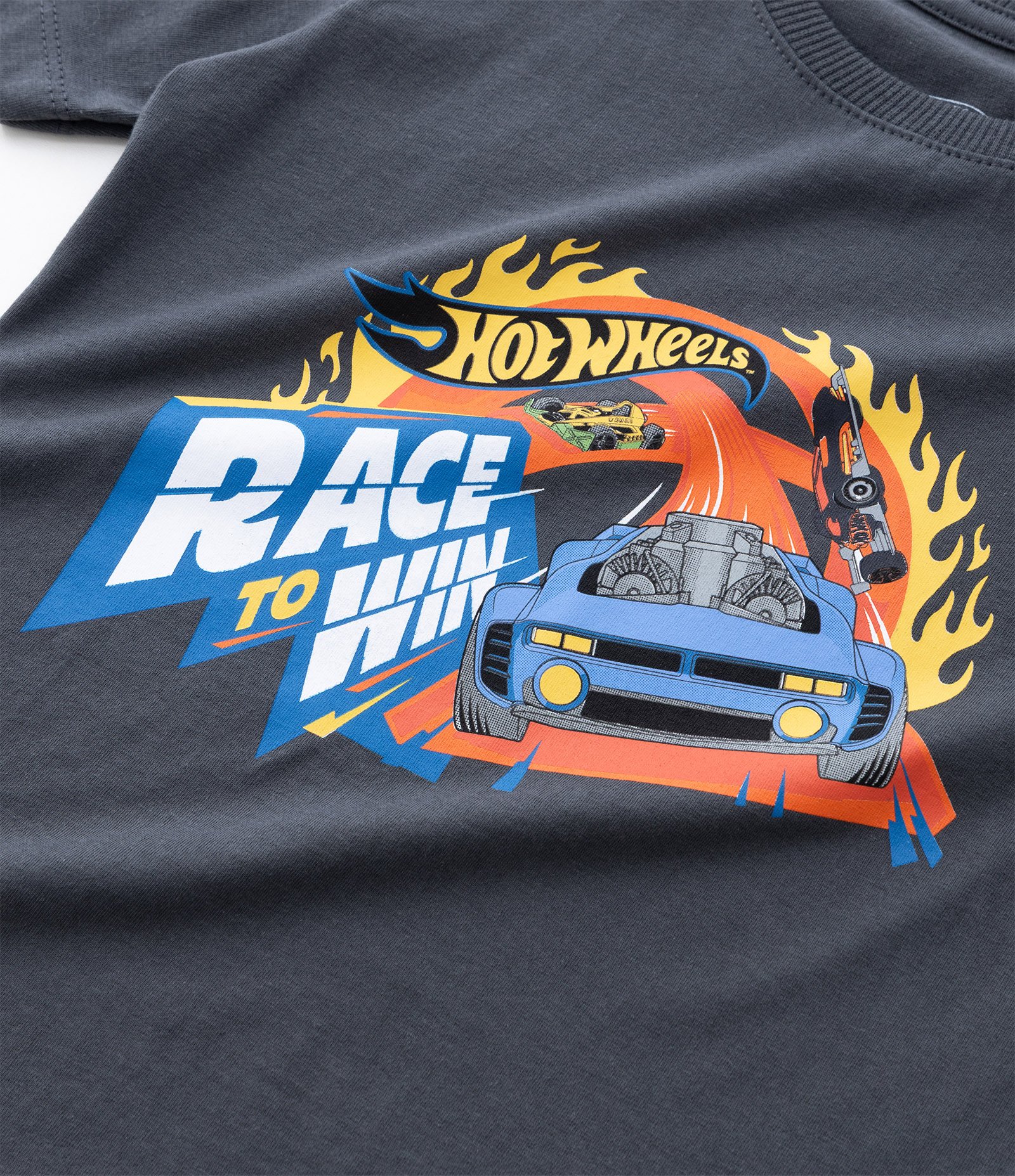 Camiseta Infantil com Estampa Hot Wheels Pista de Fogo – Tam 4 a 10 Anos Cinza Escuro 4