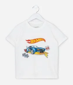 Camiseta Infantil com Estampa Hot Wheels – Tam 4 a 10 Anos