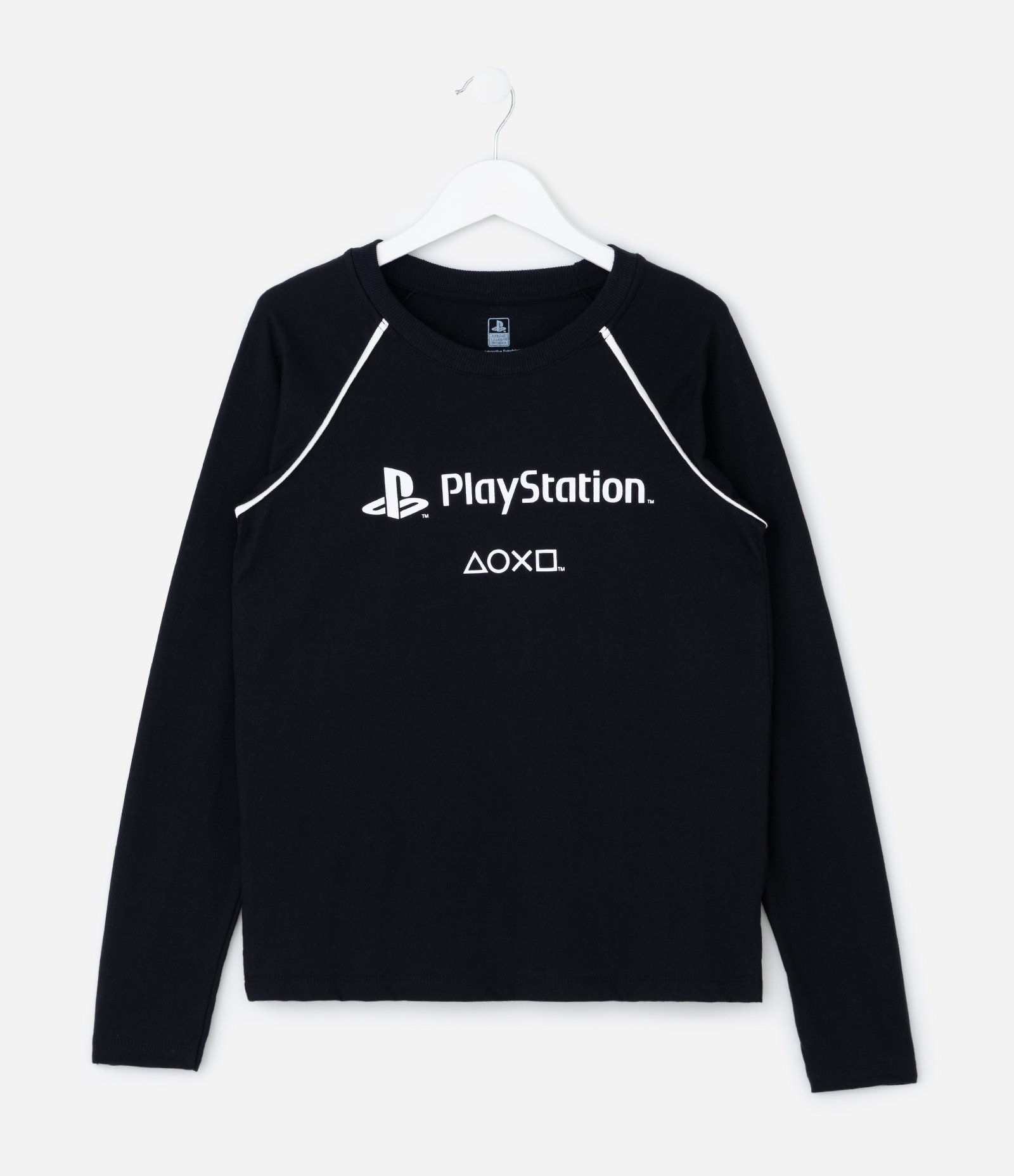 Camiseta Infantil PlayStation com Viés – Tam 5 a 14 Anos Preto 1