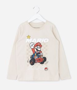Camiseta Infantil Mario Kart Grid – Tam 3 a 10 Anos