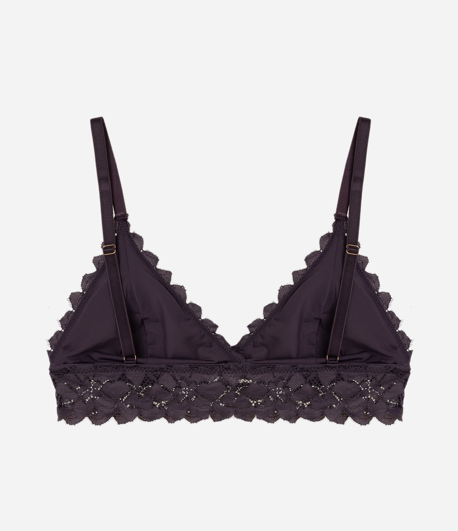 Sutiã Top em Renda com Bojo Removível e Textura Floral Roxo 4