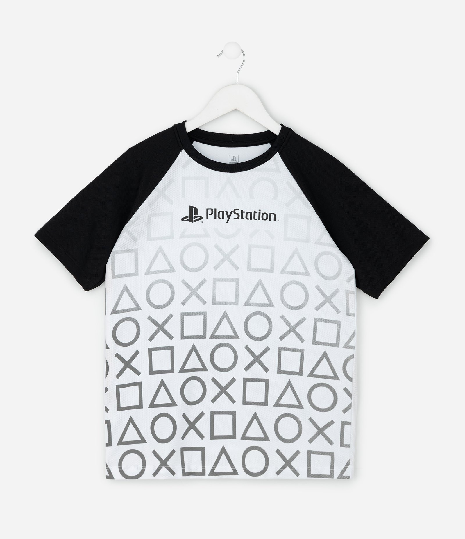 Camiseta Infantil Esportiva com Estampa PlayStation – Tam 5 a 14 Anos Branco 1