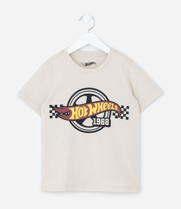 Camiseta Infantil com Estampa Hot Wheels Grid – Tam 4 a 12 Anos