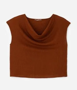 Blusa Regular Texturizada com Decote Degagê Curve & Plus Size