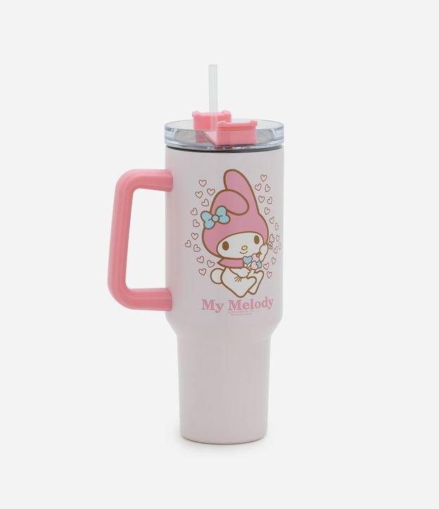 Copo Térmico com Estampa My Melody e Canudo 1,2L