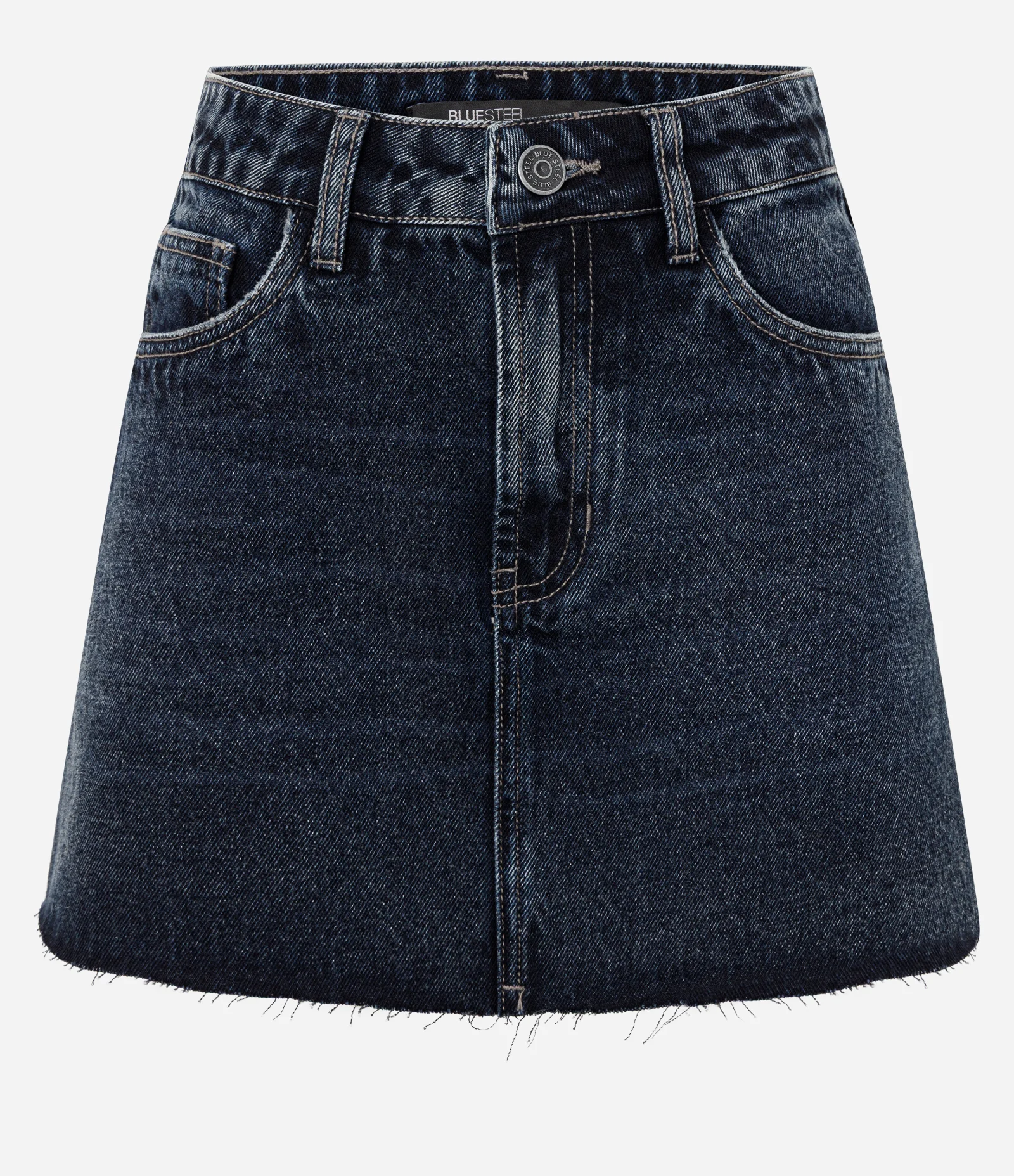 Minissaia Jeans com Barra a Fio Preto 1