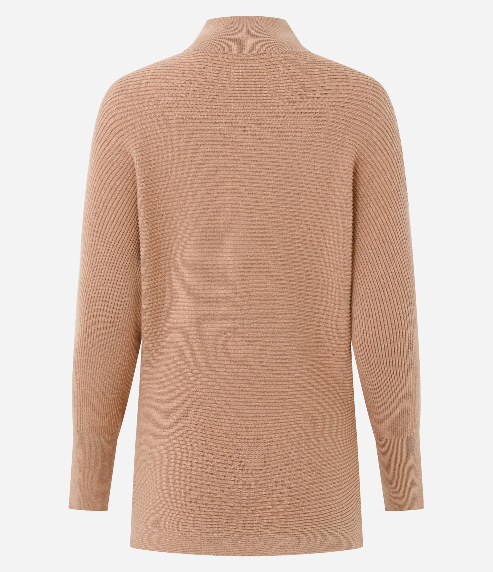 Blusa Regular em Tricô com Gola Alta Bege 3