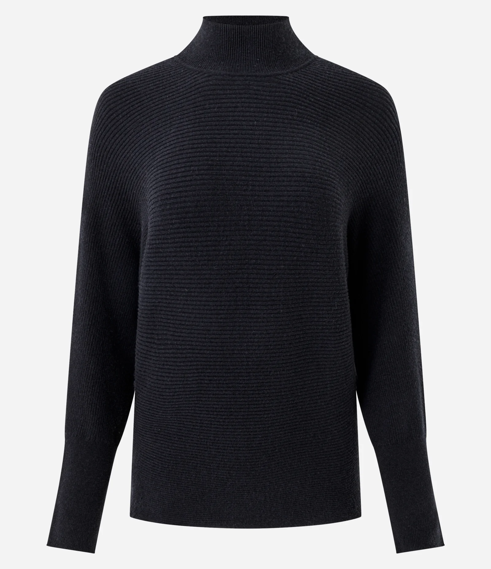 Blusa Regular em Tricô com Gola Alta Preto 1