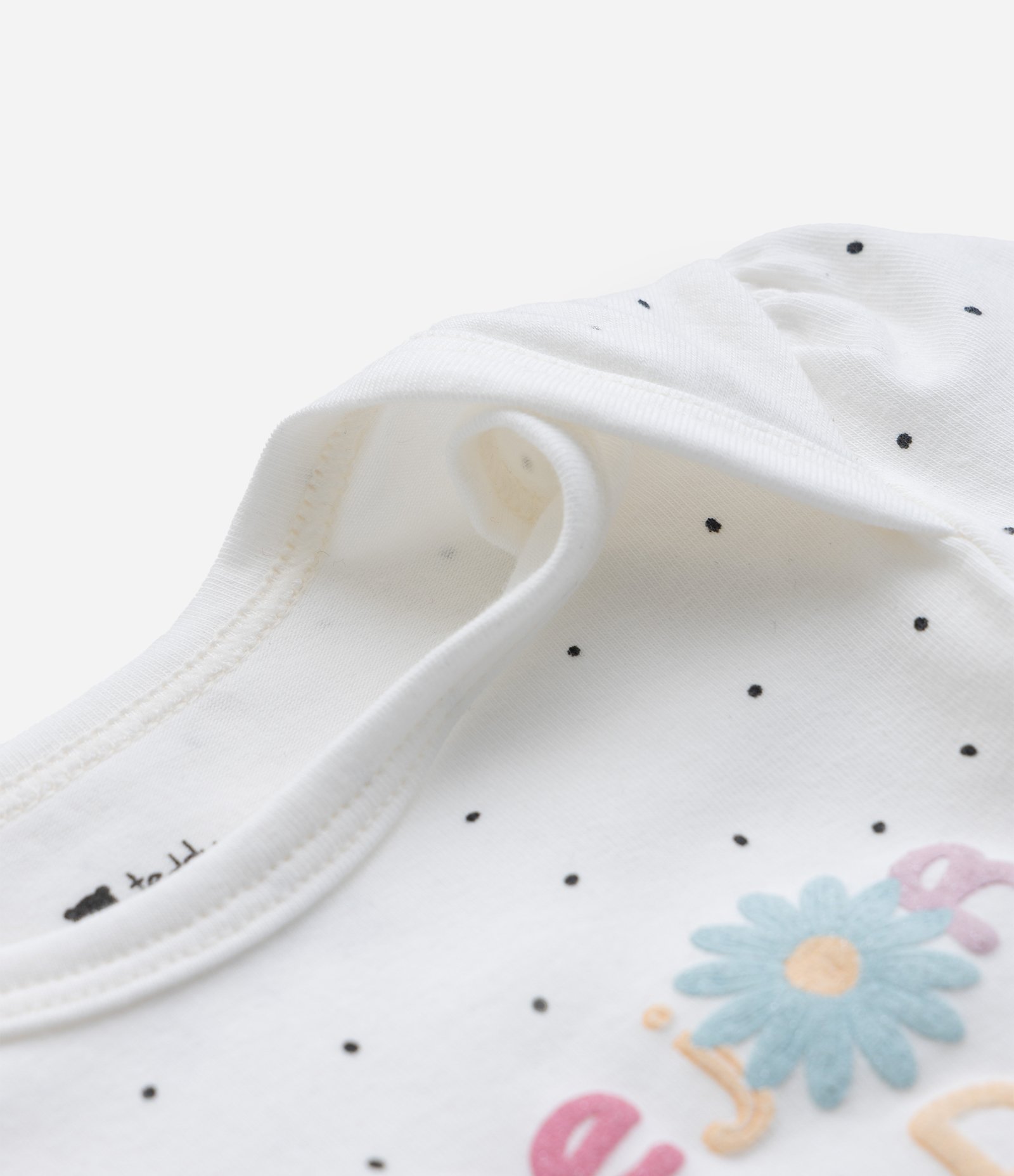 Body Infantil Poá com Lettering La Mejor Amiga de Mamá -Tam RN a 18 Meses Branco 4