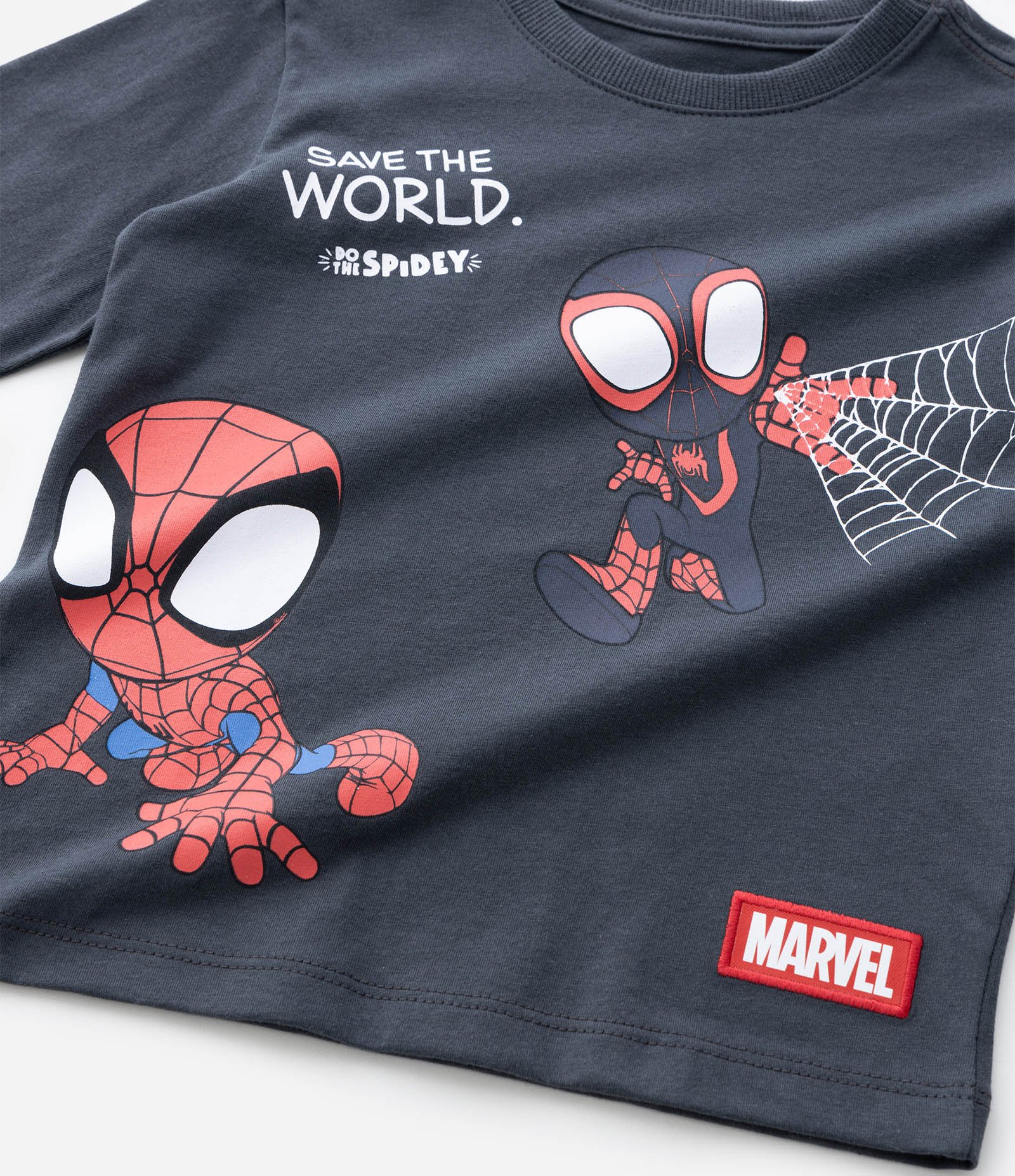 Camiseta Infantil com Estampa Spidey e Miles – Tam 2 a 6 Anos Cinza 6