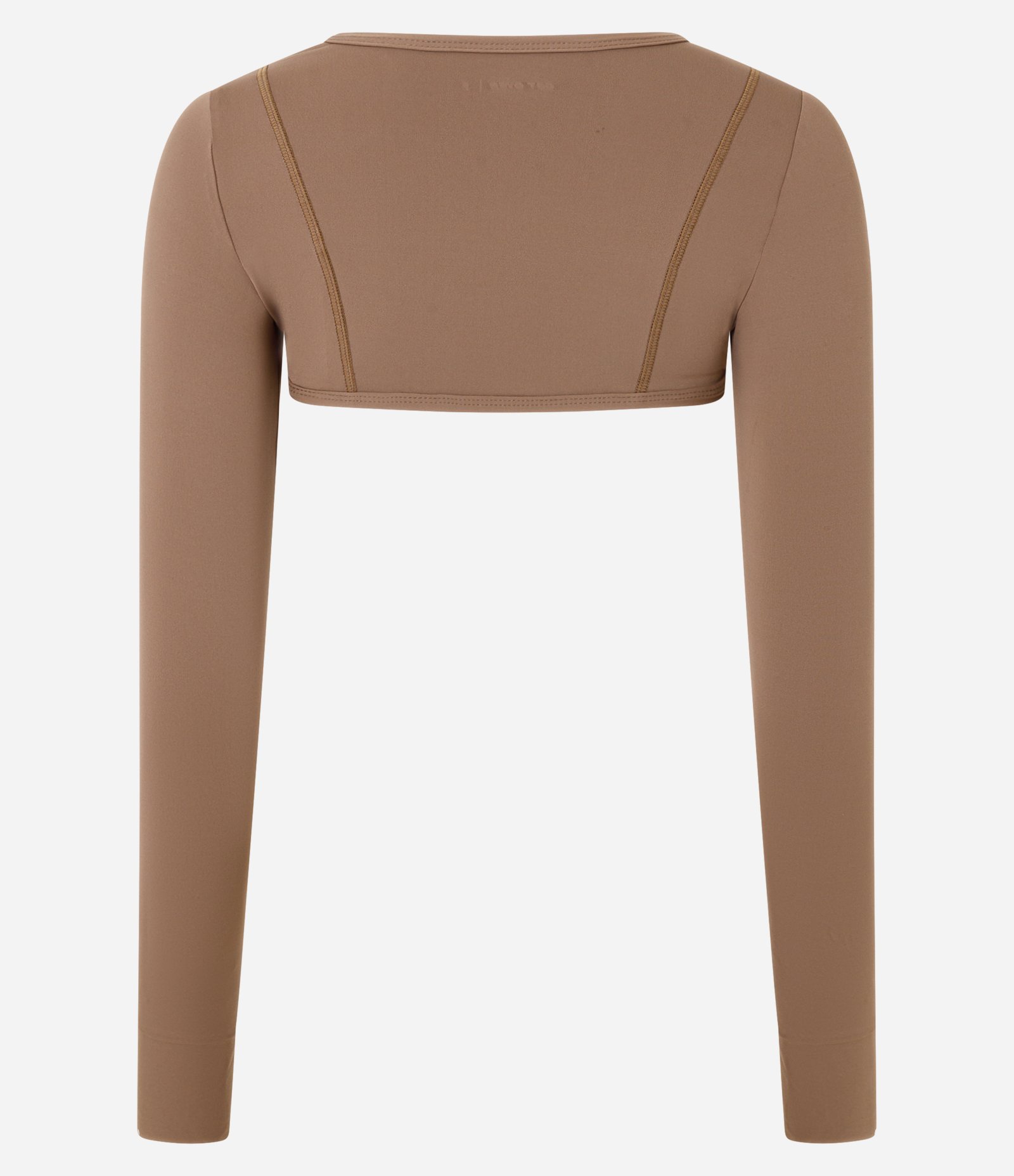 Manguito em Microfibra com Recorte Frontal Marrom 6