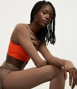 Manguito em Microfibra com Recorte Frontal