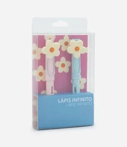 Lápis Infinito com Enfeite de Flor