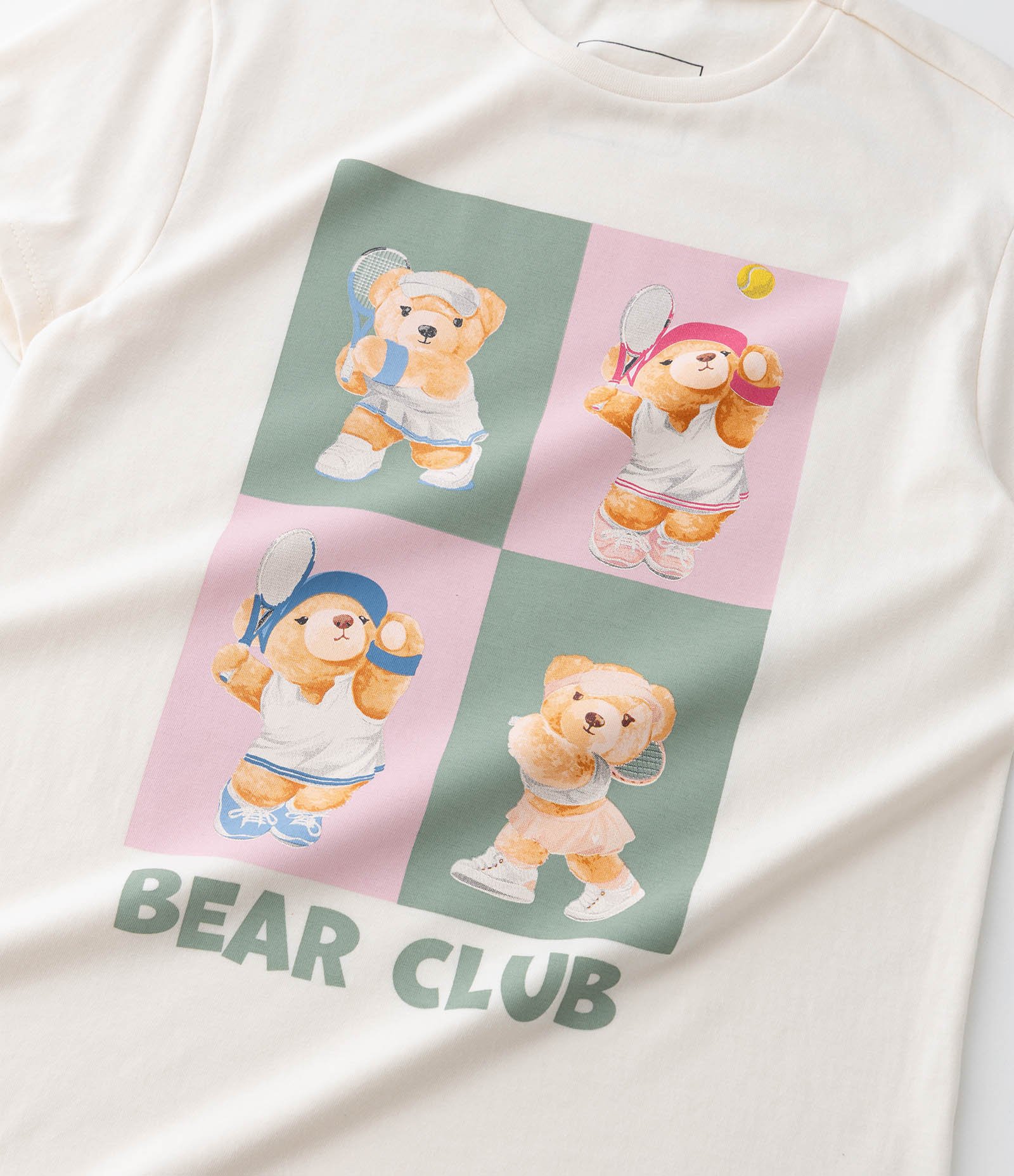 Camiseta Infantil Slim com Estampa Bear Club - Tam 5 a 14 Anos Bege 4