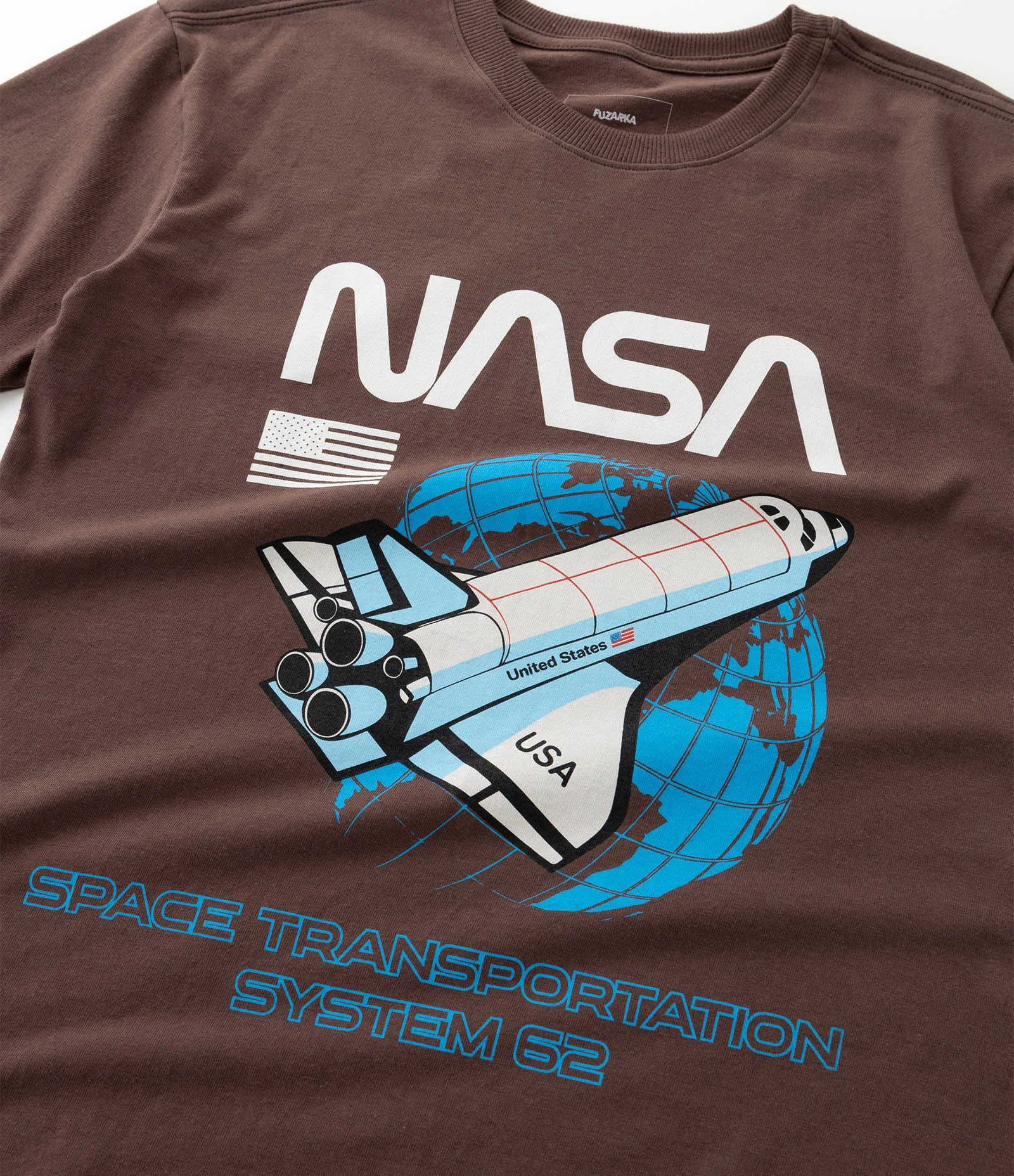 Camiseta Infantil Relaxed com Estampa NASA e Foguete – Tam 5 a 14 Anos Marrom 5