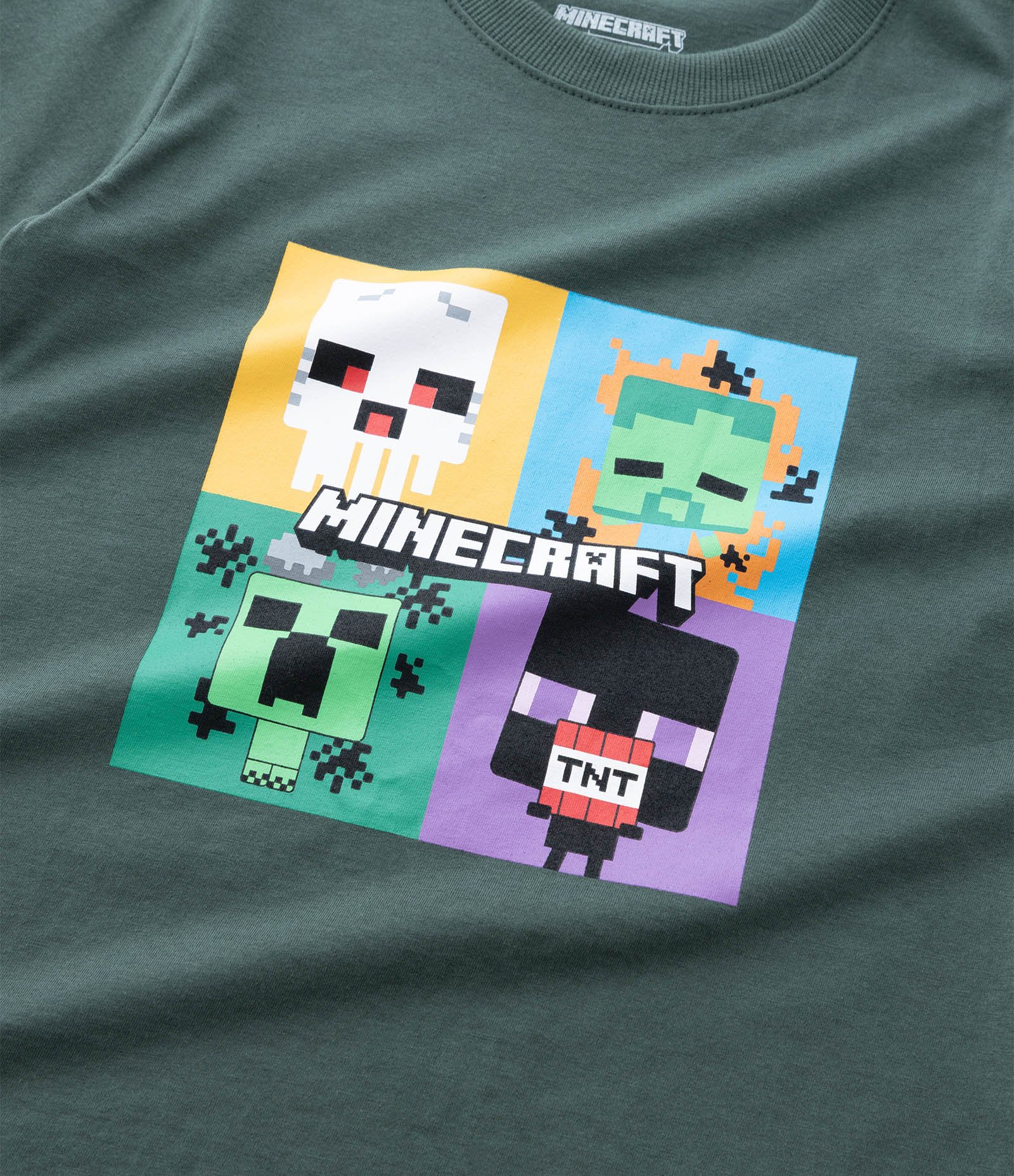 Camiseta Infantil com Estampa Minecraft – Tam 3 a 8 Anos Verde Escuro 4