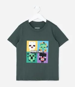 Camiseta Infantil com Estampa Minecraft – Tam 3 a 8 Anos