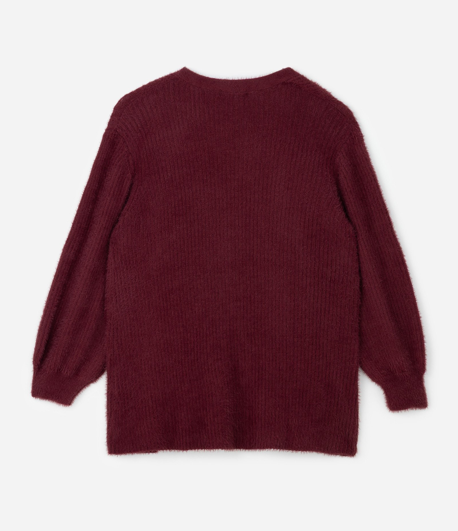Cardigan Alongado em Tricô Retilíneo Curve & Plus Size Vermelho 2