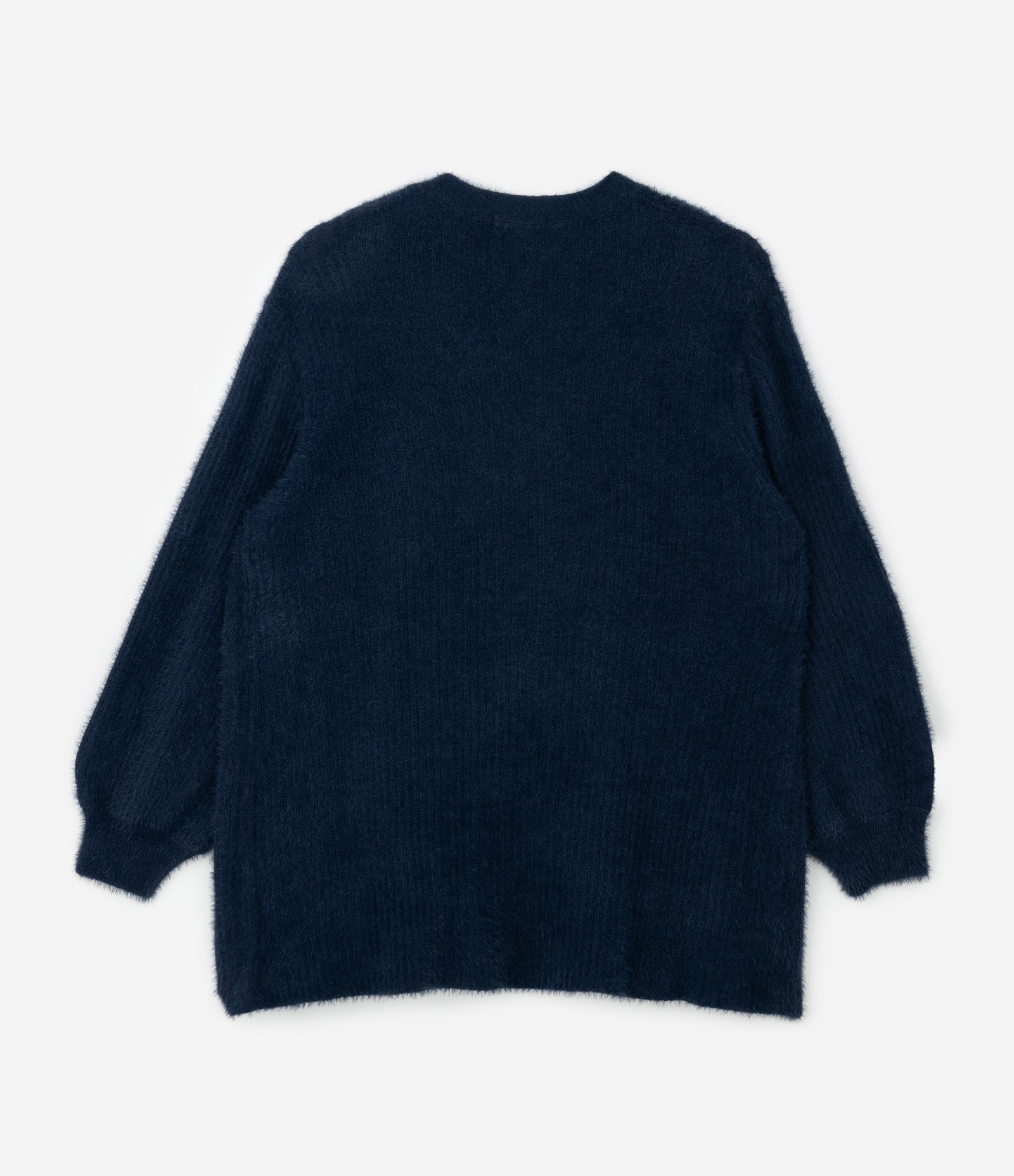 Cardigan Alongado em Tricô Retilíneo Curve & Plus Size Azul 2