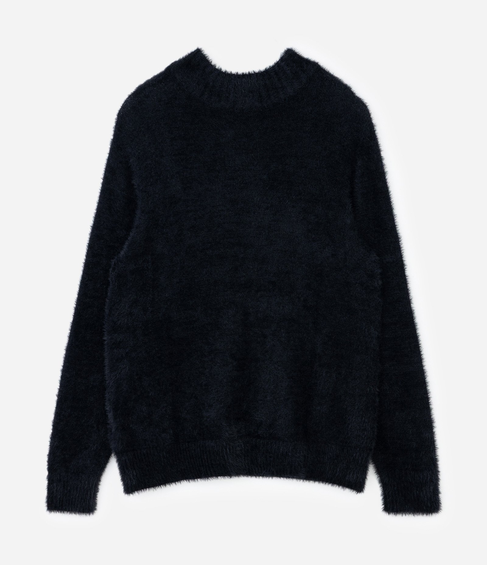 Blusão Alongado em Tricô Peludinho Curve & Plus Size Preto 2