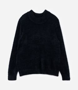 Blusão Alongado em Tricô Peludinho Curve & Plus Size