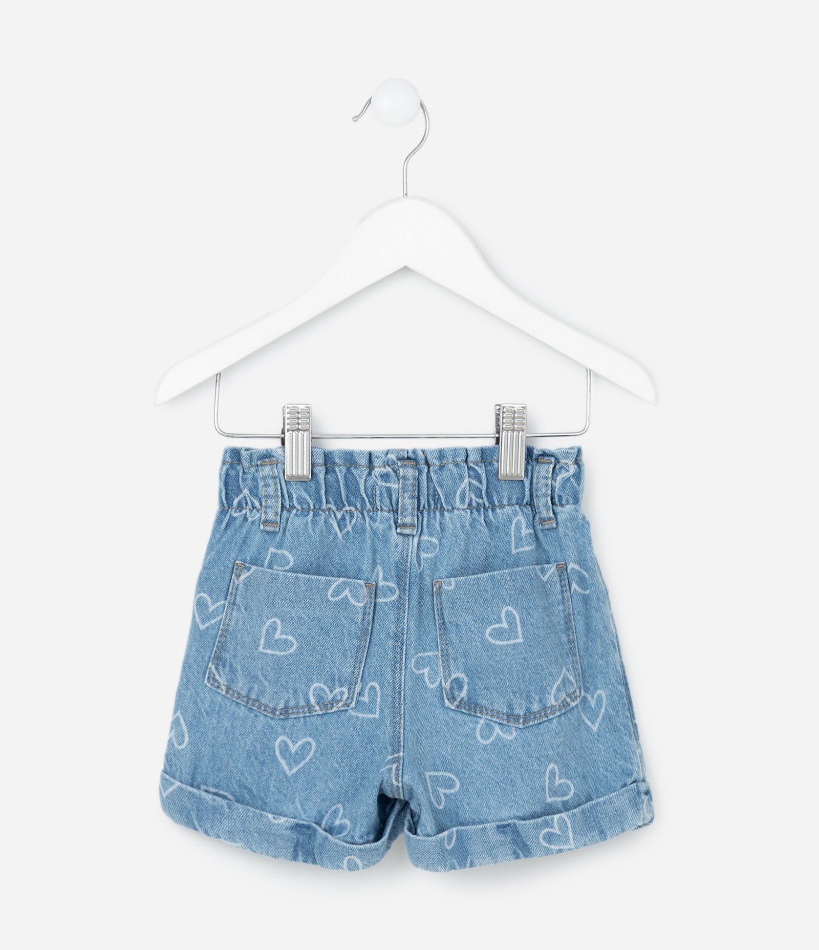 Short Infantil em Jeans com Estampa de Laços – Tam 1 a 5/6 Anos Azul 2
