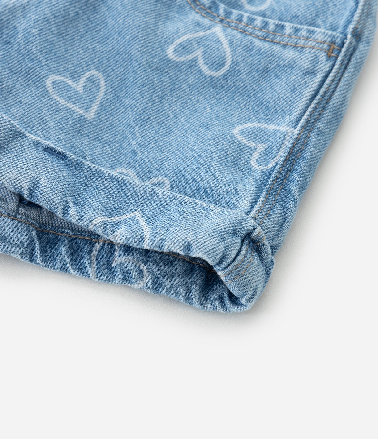Short Infantil em Jeans com Estampa de Laços – Tam 1 a 5/6 Anos Azul 5