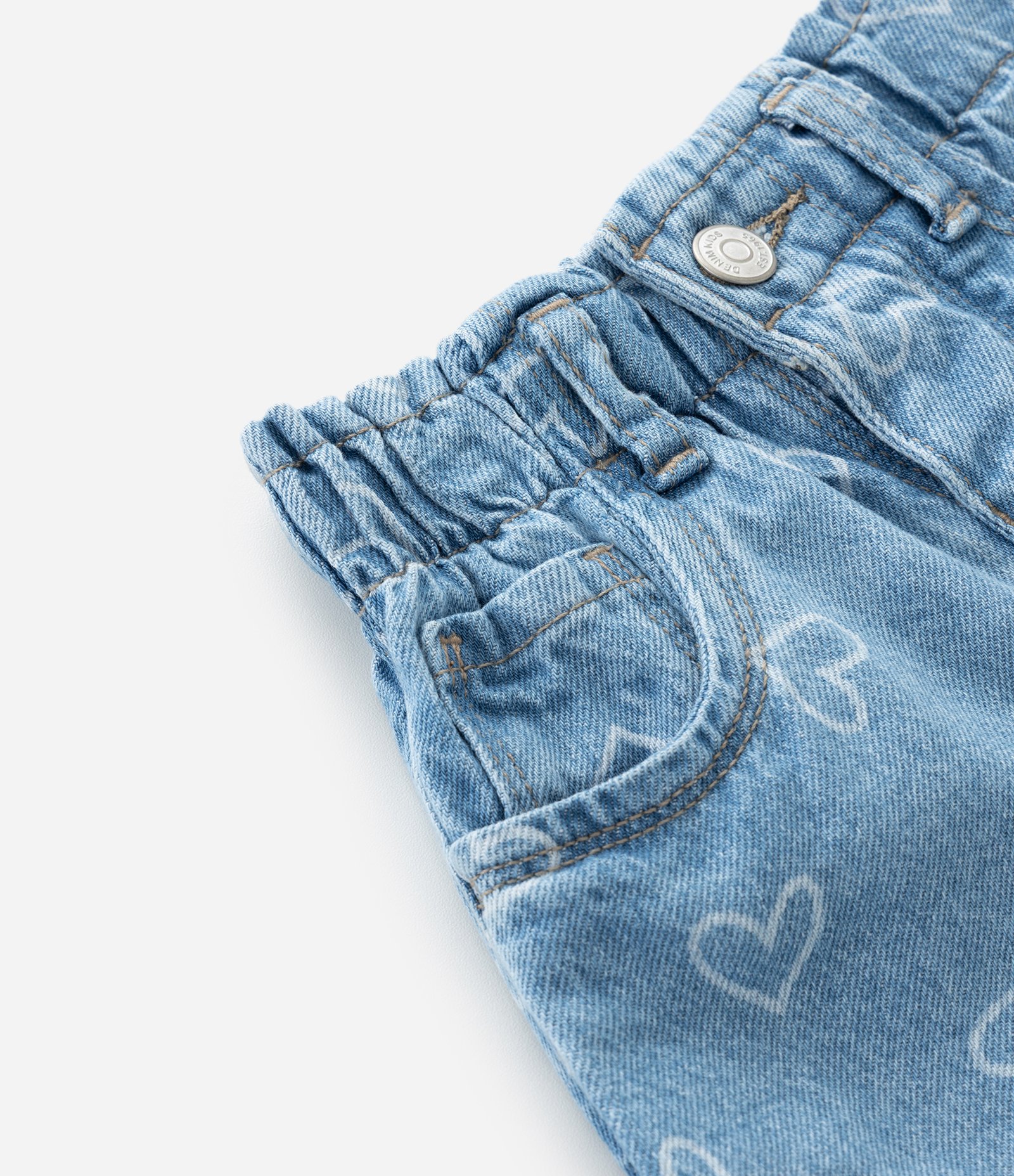 Short Infantil em Jeans com Estampa de Laços – Tam 1 a 5/6 Anos Azul 6