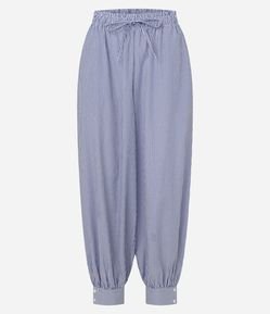 Calça Aladim Alfaiatada com Listras e Amarração