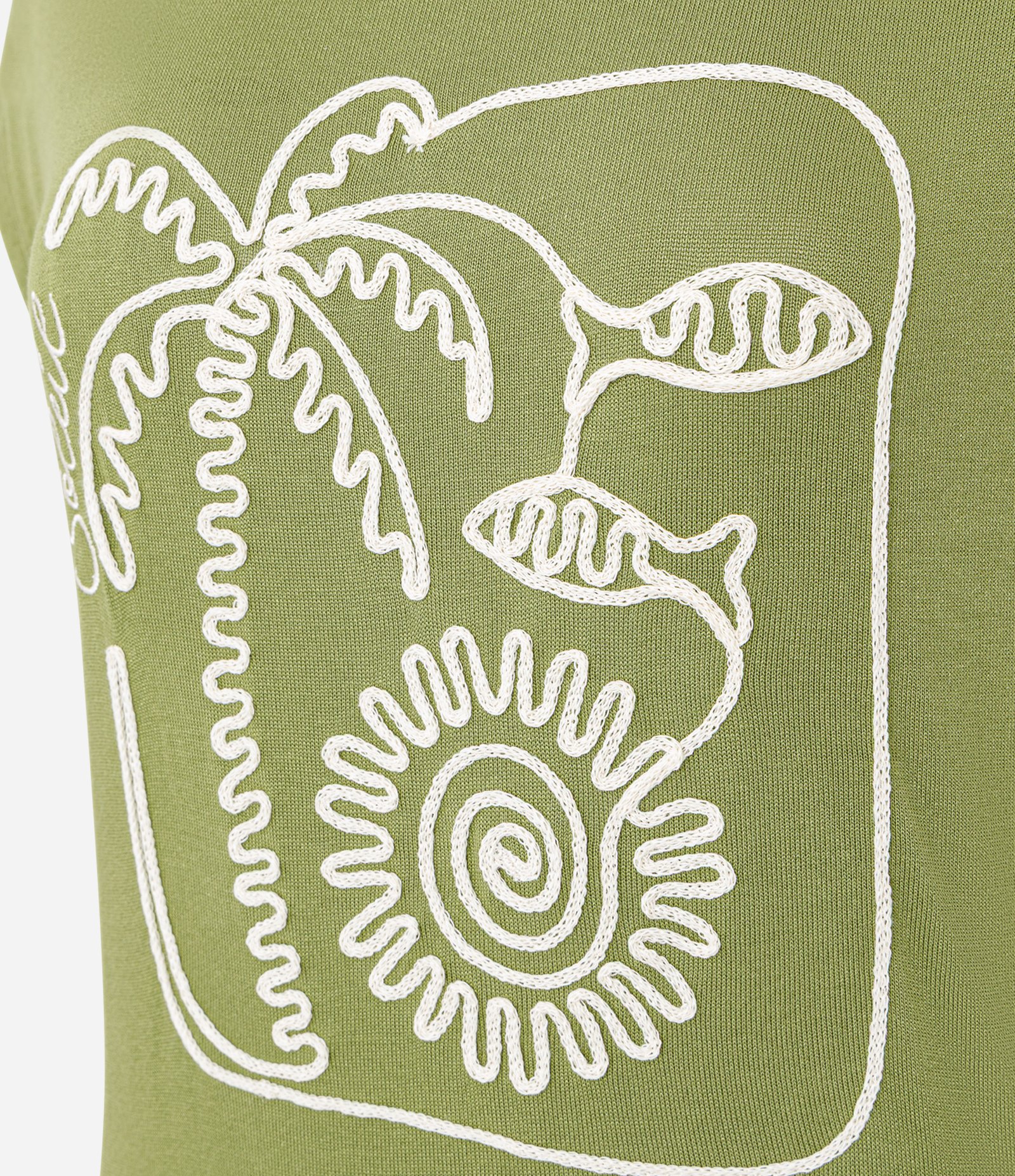 Camiseta Regular em Viscose com Bordado Coqueiro Verde 6