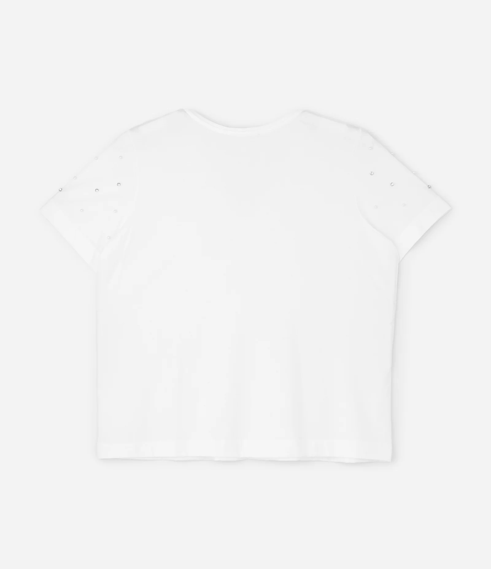 Blusa Regular em Algodão com Aplicação de Strass Curve & Plus Size Branco 2