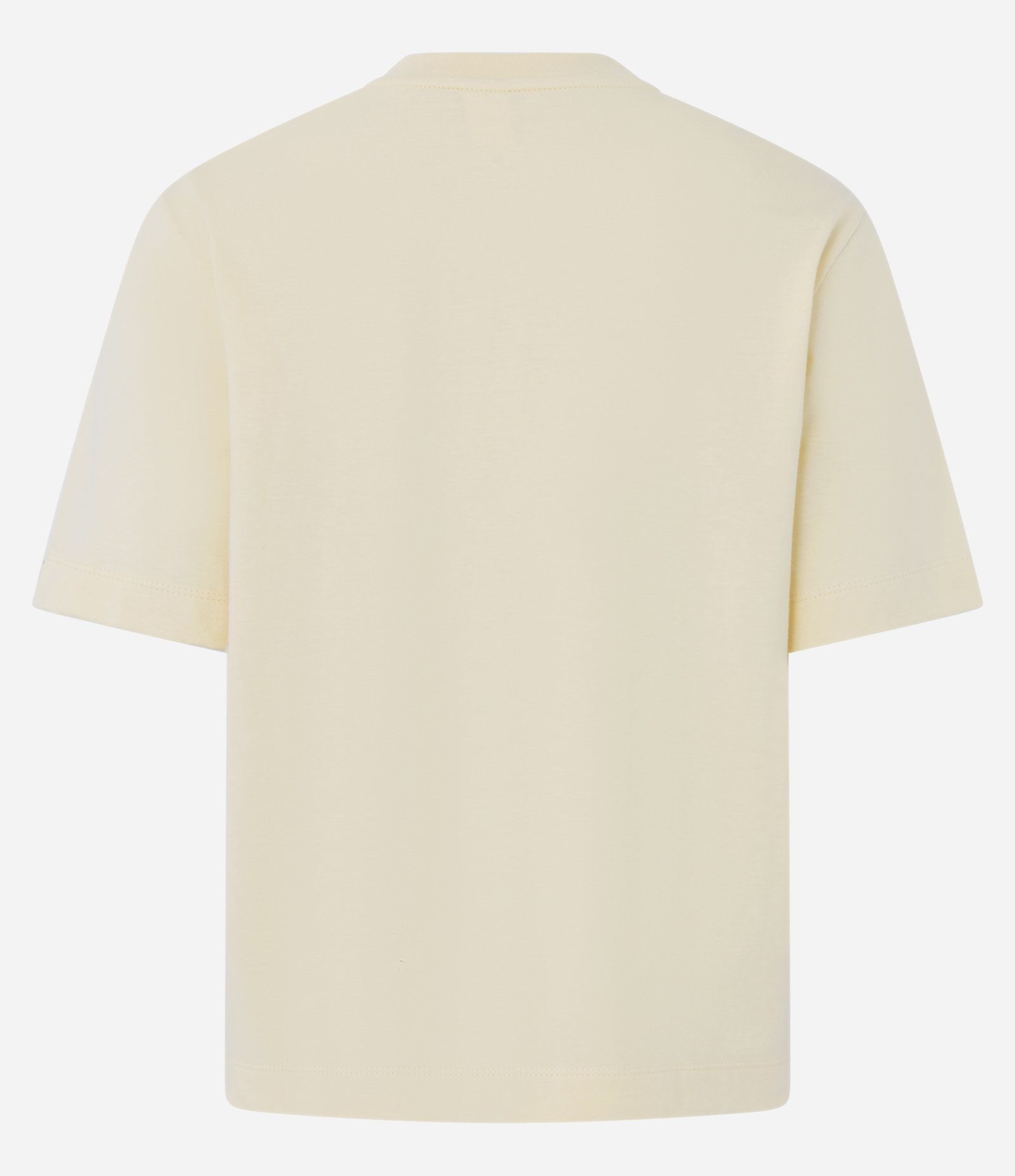 Camiseta Manga Curta em Algodão com Bolso Rendado Bege 3