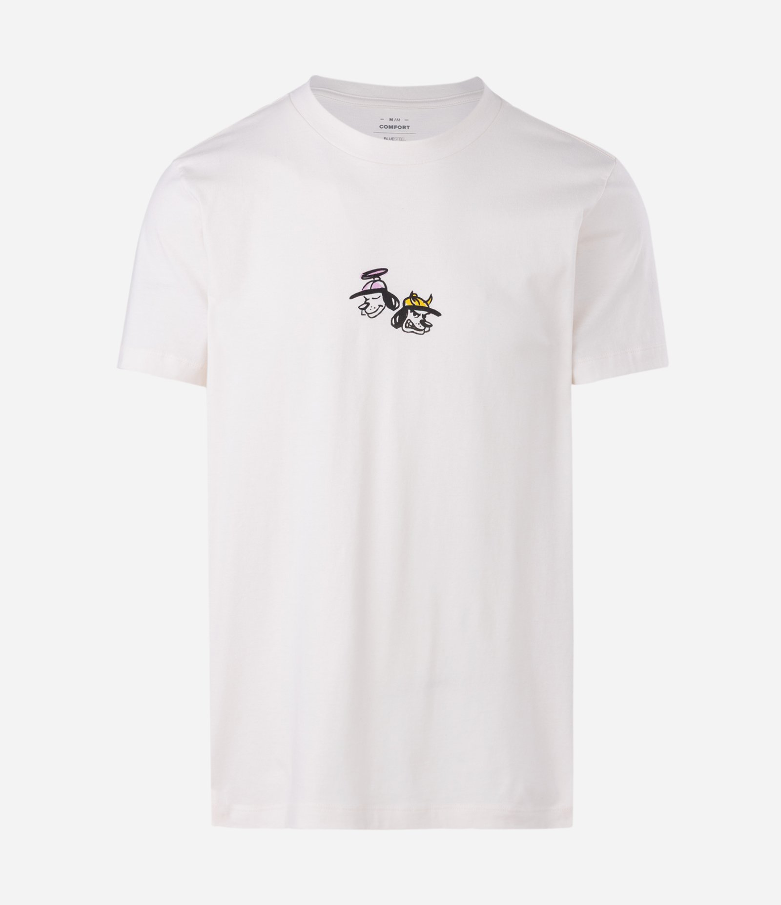 Camiseta Comfort em Algodão com Estampa Dog Spray Branco 5