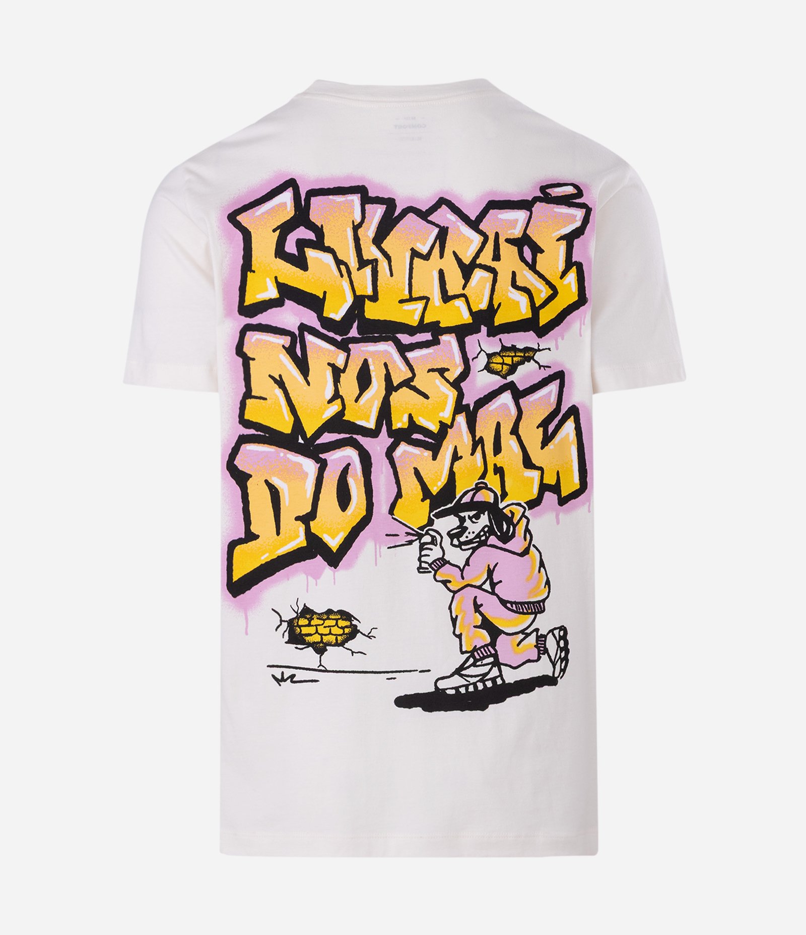Camiseta Comfort em Algodão com Estampa Dog Spray Branco 6