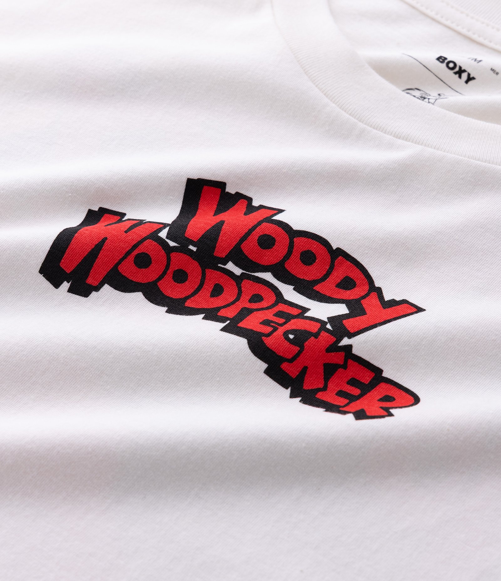 Camiseta Boxy em Algodão com Estampa do Pica-Pau Branco 8