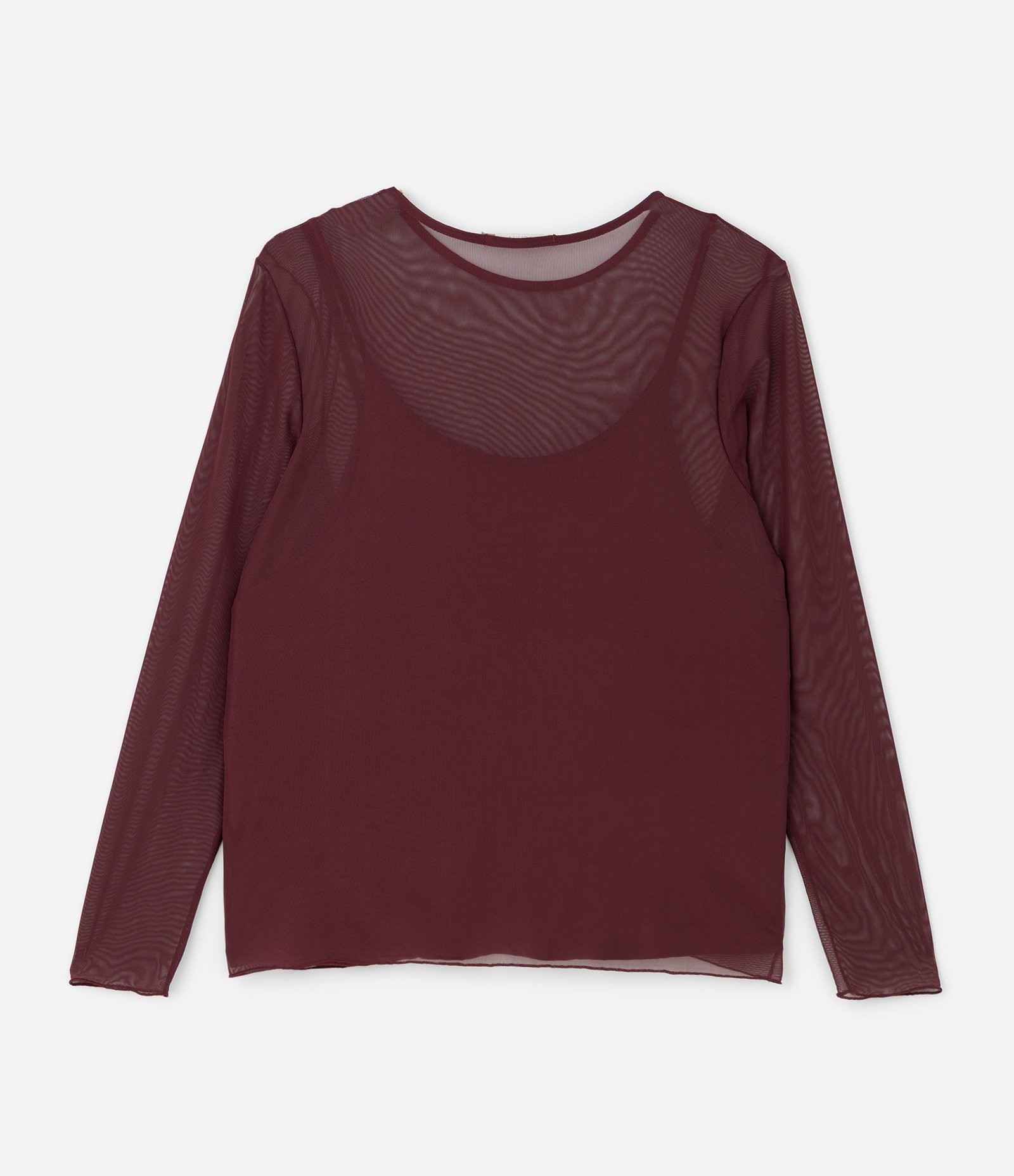 Blusa em Tule com Regata Curve e Plus Size Vinho 5