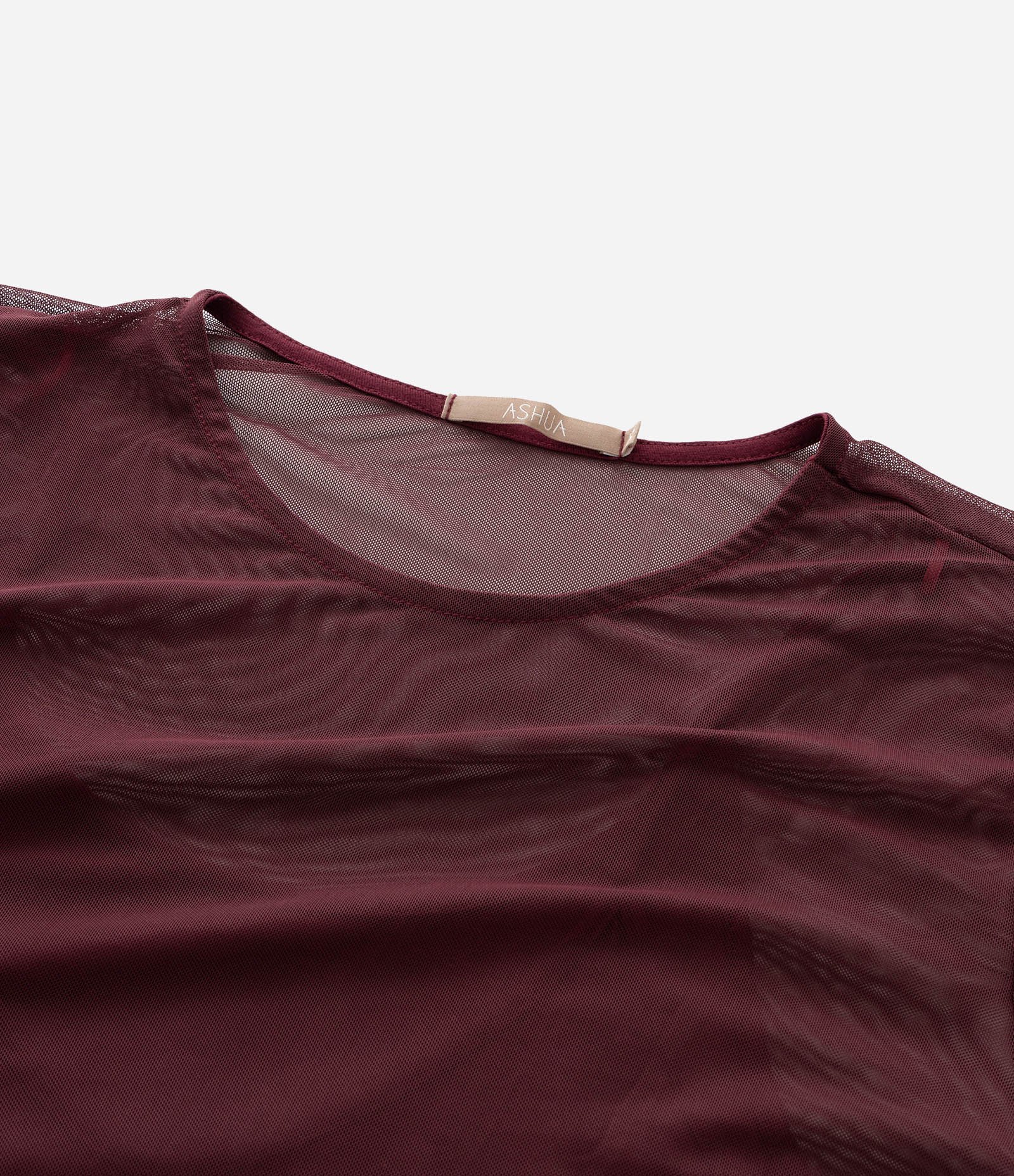 Blusa em Tule com Regata Curve e Plus Size Vinho 7