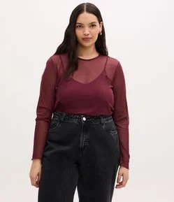 Blusa em Tule com Regata Curve e Plus Size