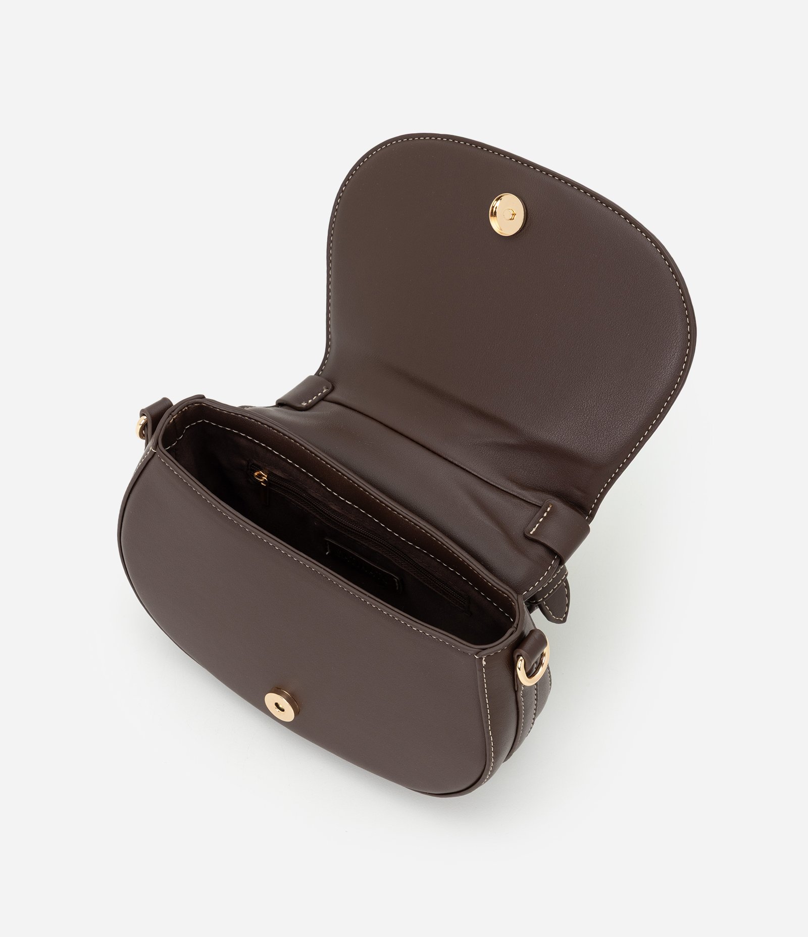 Bolsa Transversal Média em Suede com Alça Removível Marrom 7