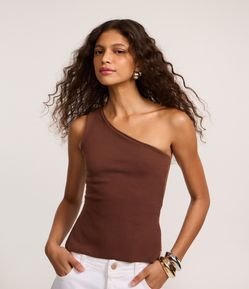 Blusa em Ombro Único com Textura